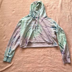 Sand Cloud Cropped Hoodie Tie-Dye